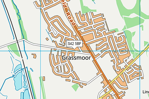 S42 5BF map - OS VectorMap District (Ordnance Survey)