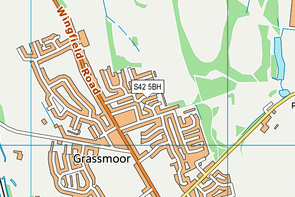 S42 5BH map - OS VectorMap District (Ordnance Survey)