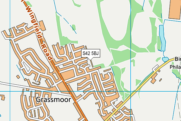 S42 5BJ map - OS VectorMap District (Ordnance Survey)