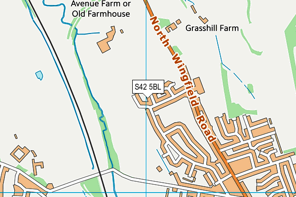 S42 5BL map - OS VectorMap District (Ordnance Survey)