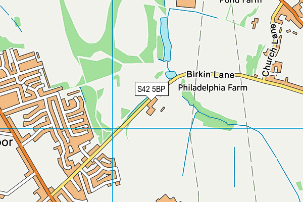S42 5BP map - OS VectorMap District (Ordnance Survey)