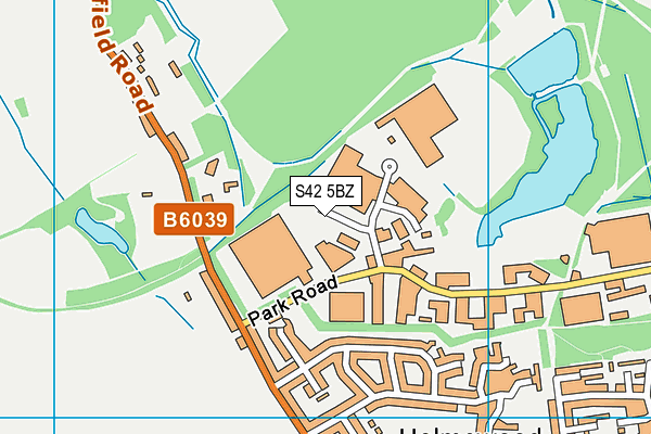 S42 5BZ map - OS VectorMap District (Ordnance Survey)