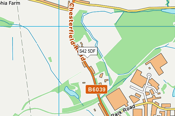 S42 5DF map - OS VectorMap District (Ordnance Survey)