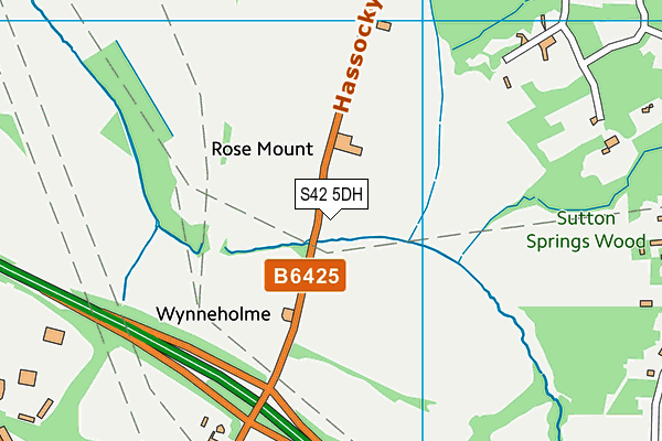 S42 5DH map - OS VectorMap District (Ordnance Survey)