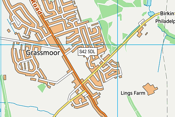 S42 5DL map - OS VectorMap District (Ordnance Survey)