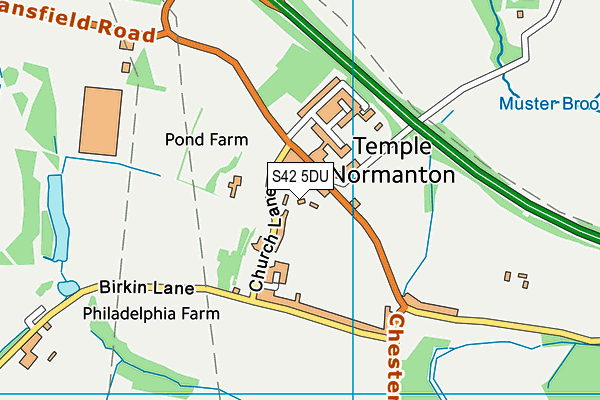 S42 5DU map - OS VectorMap District (Ordnance Survey)