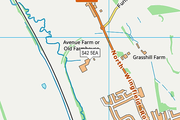 S42 5EA map - OS VectorMap District (Ordnance Survey)