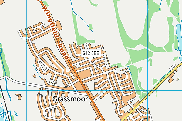 S42 5EE map - OS VectorMap District (Ordnance Survey)