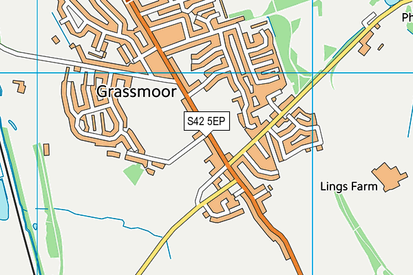 Grassmoor Primary School map (S42 5EP) - OS VectorMap District (Ordnance Survey)