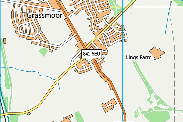S42 5EU map - OS VectorMap District (Ordnance Survey)