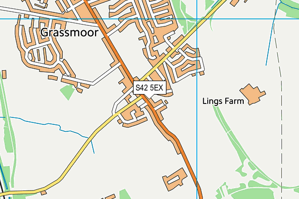 S42 5EX map - OS VectorMap District (Ordnance Survey)