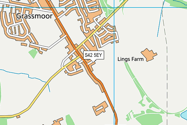 S42 5EY map - OS VectorMap District (Ordnance Survey)