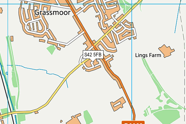 S42 5FB map - OS VectorMap District (Ordnance Survey)