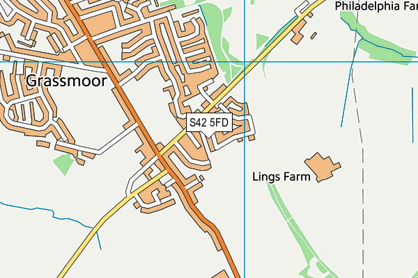 S42 5FD map - OS VectorMap District (Ordnance Survey)