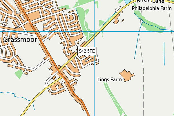 S42 5FE map - OS VectorMap District (Ordnance Survey)