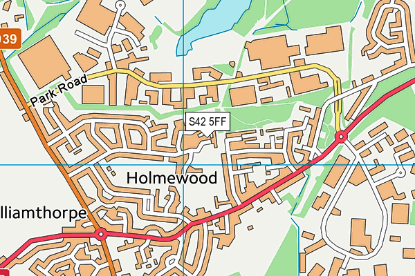 S42 5FF map - OS VectorMap District (Ordnance Survey)