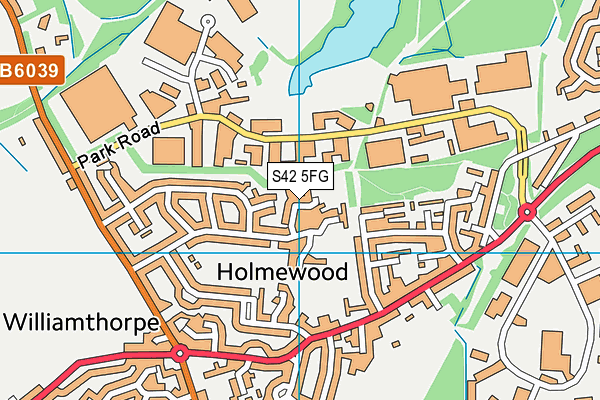 S42 5FG map - OS VectorMap District (Ordnance Survey)