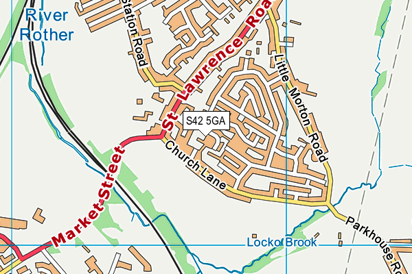 S42 5GA map - OS VectorMap District (Ordnance Survey)
