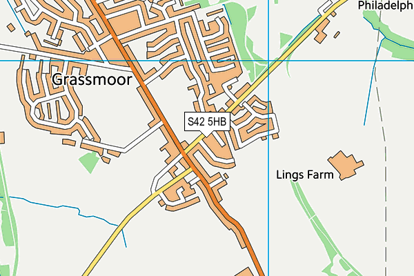 S42 5HB map - OS VectorMap District (Ordnance Survey)