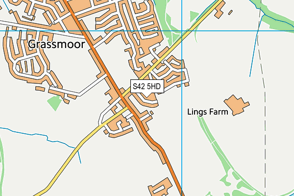 S42 5HD map - OS VectorMap District (Ordnance Survey)