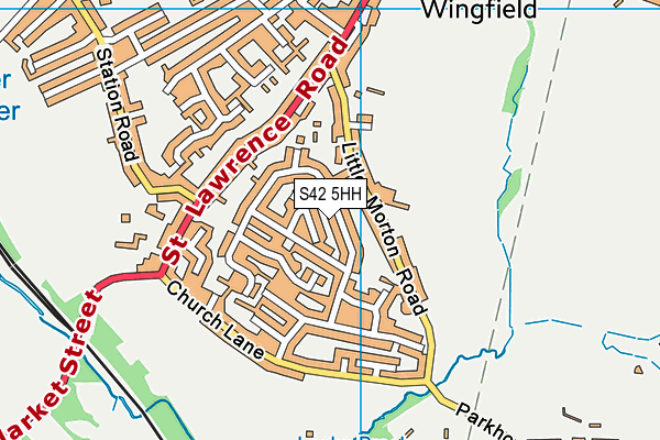 S42 5HH map - OS VectorMap District (Ordnance Survey)