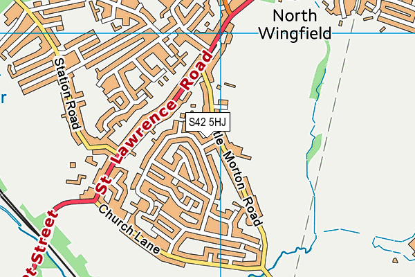 S42 5HJ map - OS VectorMap District (Ordnance Survey)