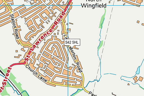 S42 5HL map - OS VectorMap District (Ordnance Survey)