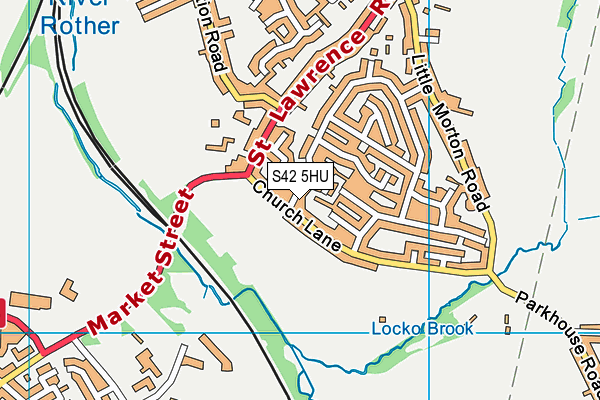 S42 5HU map - OS VectorMap District (Ordnance Survey)