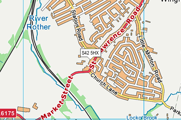 S42 5HX map - OS VectorMap District (Ordnance Survey)
