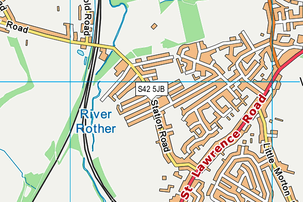 S42 5JB map - OS VectorMap District (Ordnance Survey)