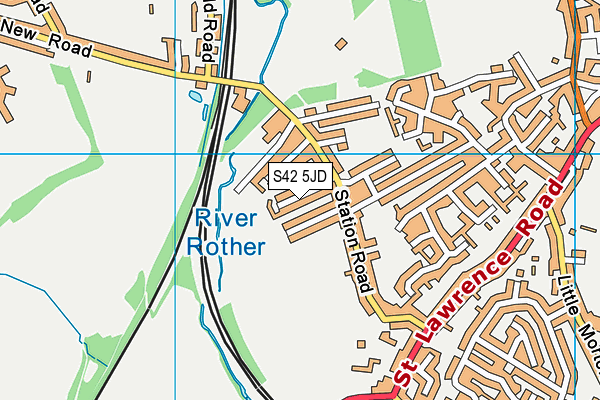 S42 5JD map - OS VectorMap District (Ordnance Survey)
