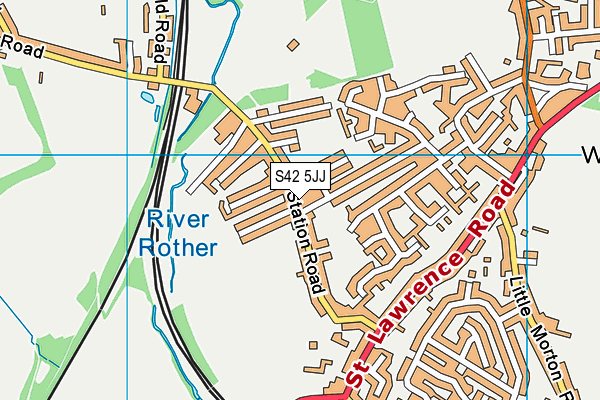 S42 5JJ map - OS VectorMap District (Ordnance Survey)