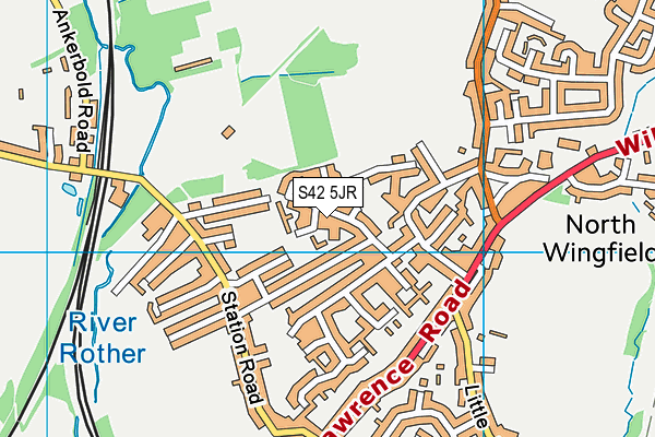 S42 5JR map - OS VectorMap District (Ordnance Survey)