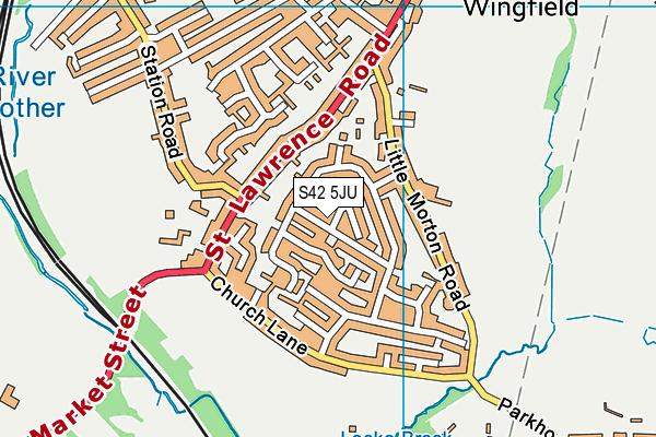 S42 5JU map - OS VectorMap District (Ordnance Survey)