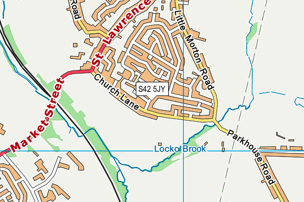 S42 5JY map - OS VectorMap District (Ordnance Survey)