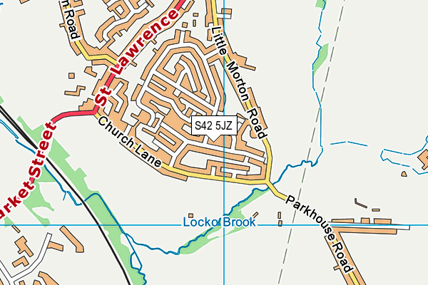 S42 5JZ map - OS VectorMap District (Ordnance Survey)