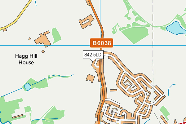 S42 5LD map - OS VectorMap District (Ordnance Survey)
