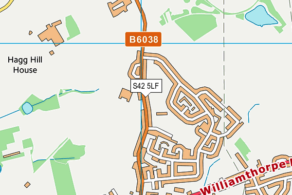 S42 5LF map - OS VectorMap District (Ordnance Survey)