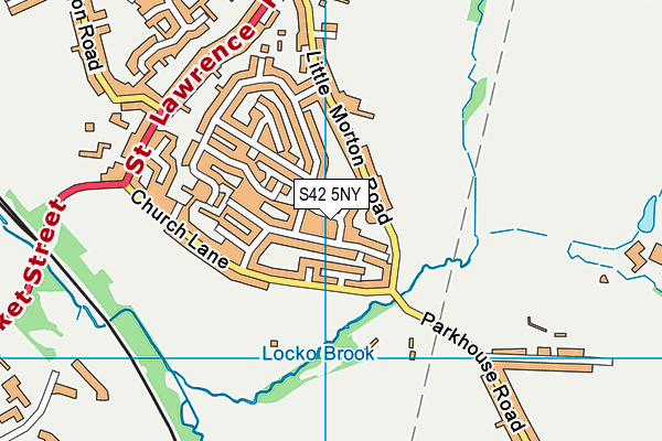 S42 5NY map - OS VectorMap District (Ordnance Survey)