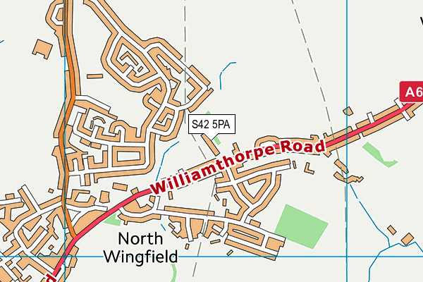S42 5PA map - OS VectorMap District (Ordnance Survey)