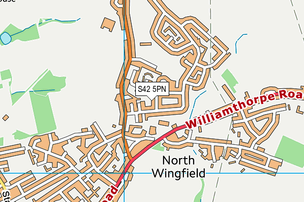 S42 5PN map - OS VectorMap District (Ordnance Survey)