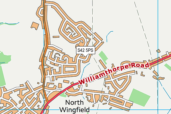 S42 5PS map - OS VectorMap District (Ordnance Survey)