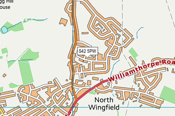 S42 5PW map - OS VectorMap District (Ordnance Survey)
