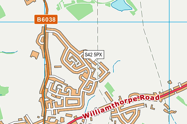 S42 5PX map - OS VectorMap District (Ordnance Survey)