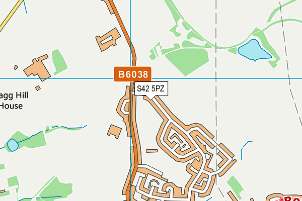 S42 5PZ map - OS VectorMap District (Ordnance Survey)