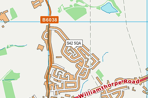 S42 5QA map - OS VectorMap District (Ordnance Survey)