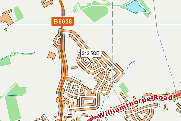 S42 5QE map - OS VectorMap District (Ordnance Survey)