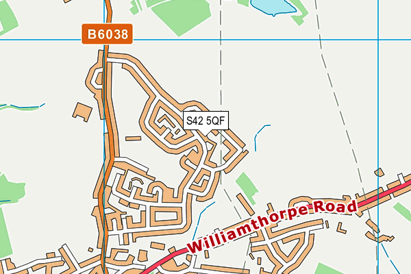 S42 5QF map - OS VectorMap District (Ordnance Survey)