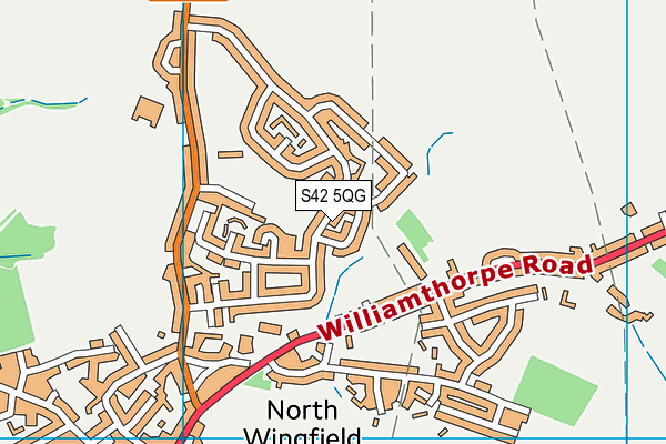 S42 5QG map - OS VectorMap District (Ordnance Survey)