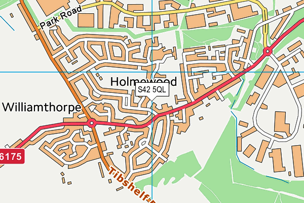 S42 5QL map - OS VectorMap District (Ordnance Survey)